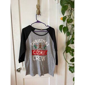 Premium Delta apparel size X – large Christmas cookie crew shirt